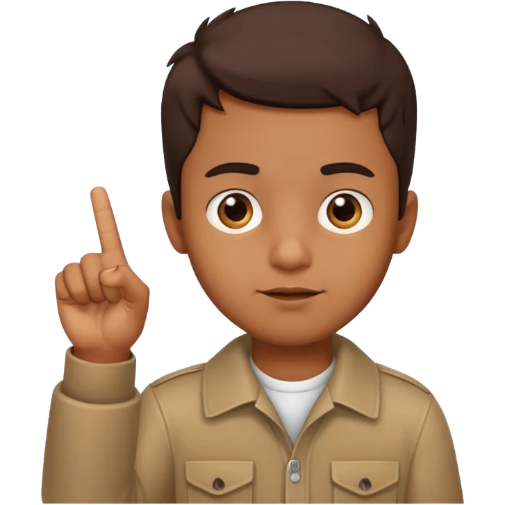 brown boy holding up middle finger  emoji