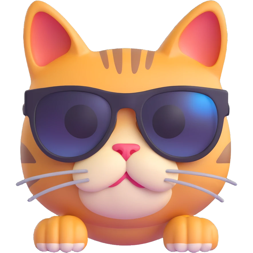 cat wearing sunglasses emoji