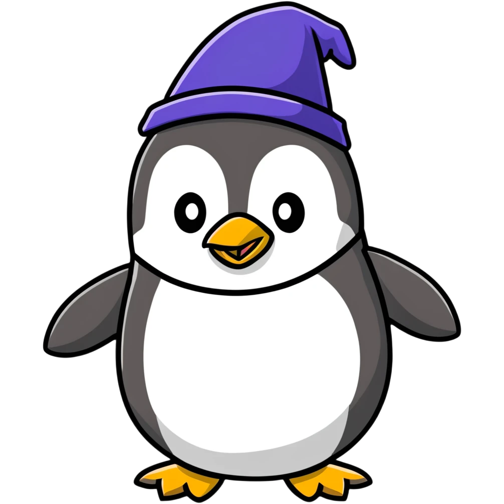 Penguin Wizard emoji
