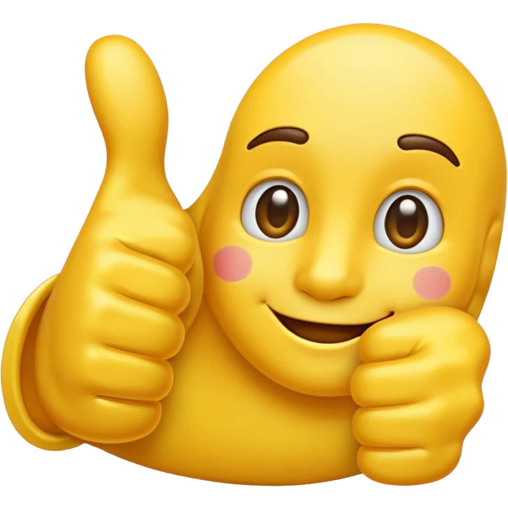 thumbs up emoji, positive and bold emoji