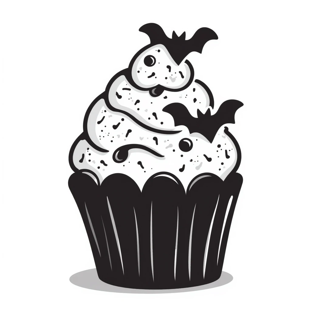gothic cupcake gothic style cupcake with intricate dark gothic elements emoji