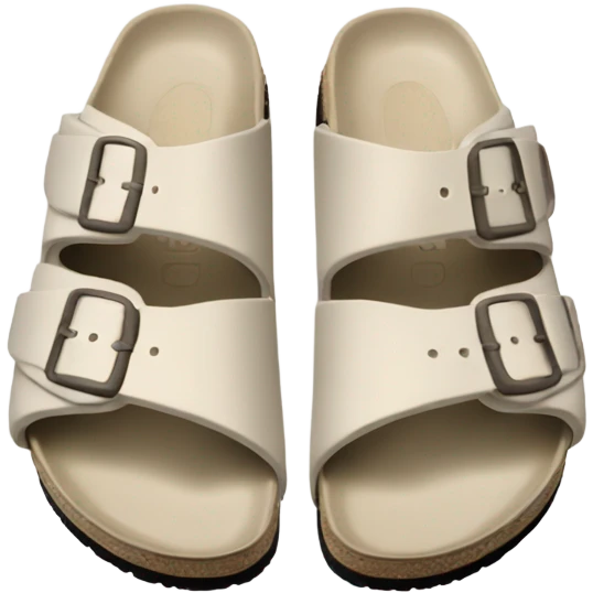 light beige birkenstock sandals emoji