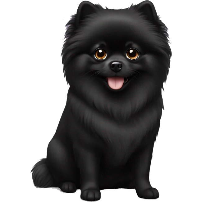 Black pomeranian emoji