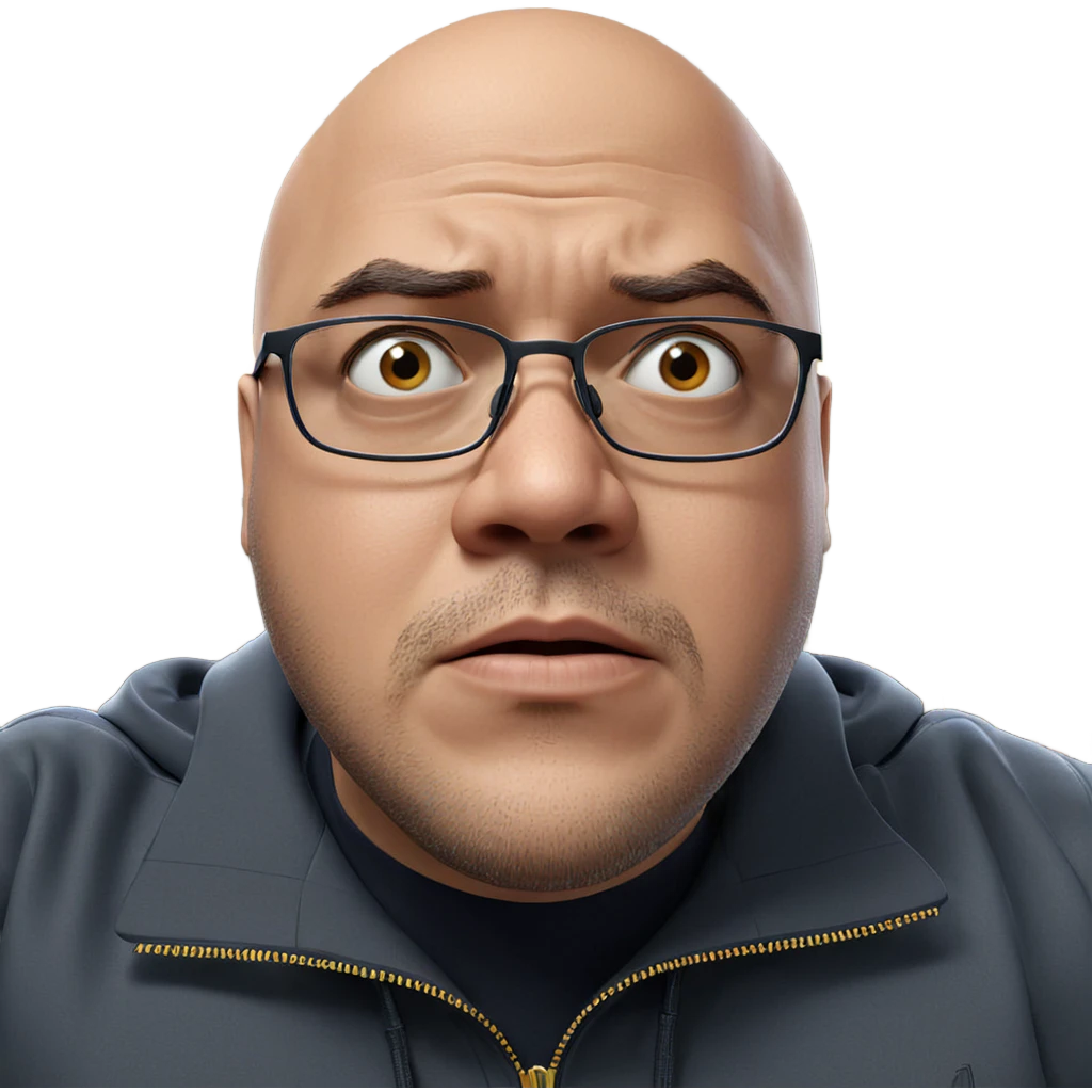 male portrait with glasses emoji