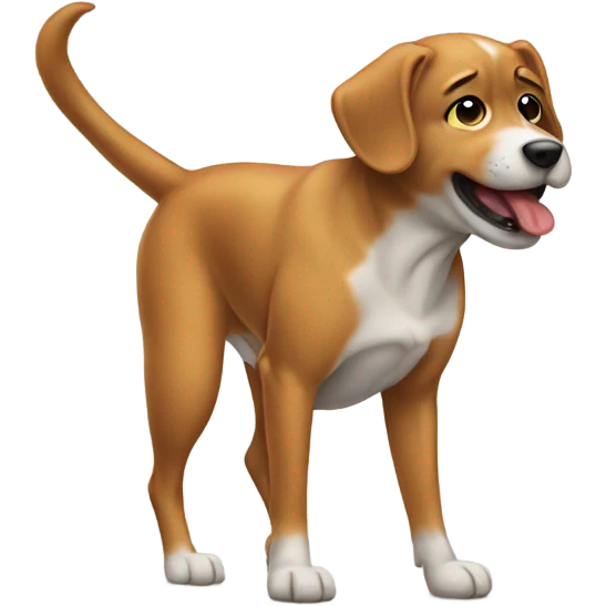 Dog farting  emoji