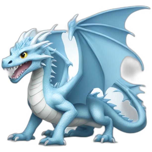 pale blue and white dragon emoji