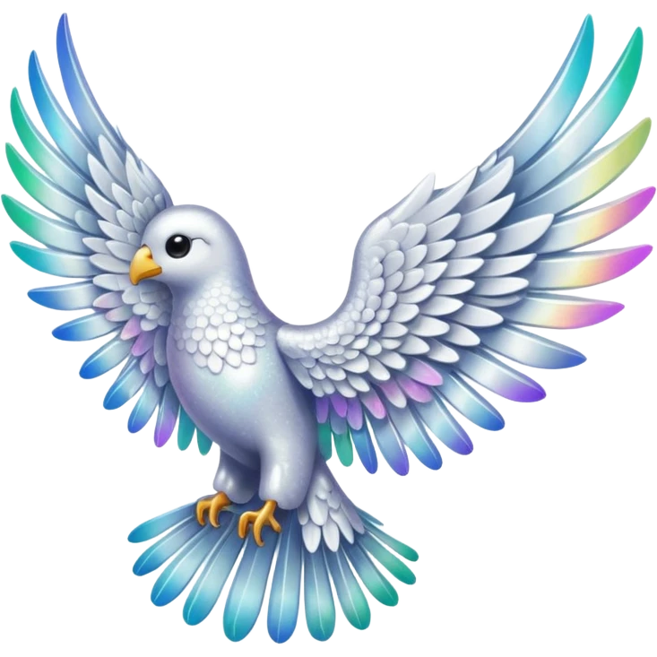 Glitter White Wings emoji