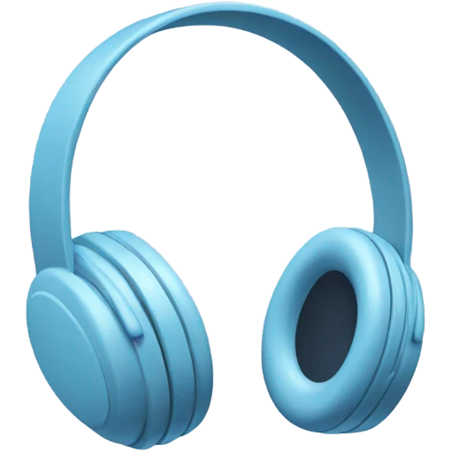 pastel blue headphone emoji