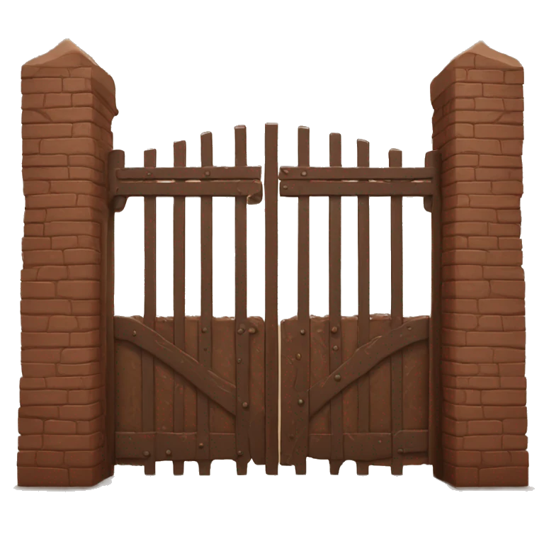 big gate made of brownies emoji