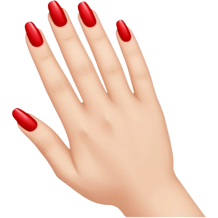 manicure hand with five fingers emoji