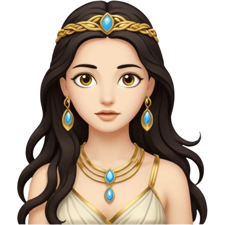 greek goddess back hair emoji