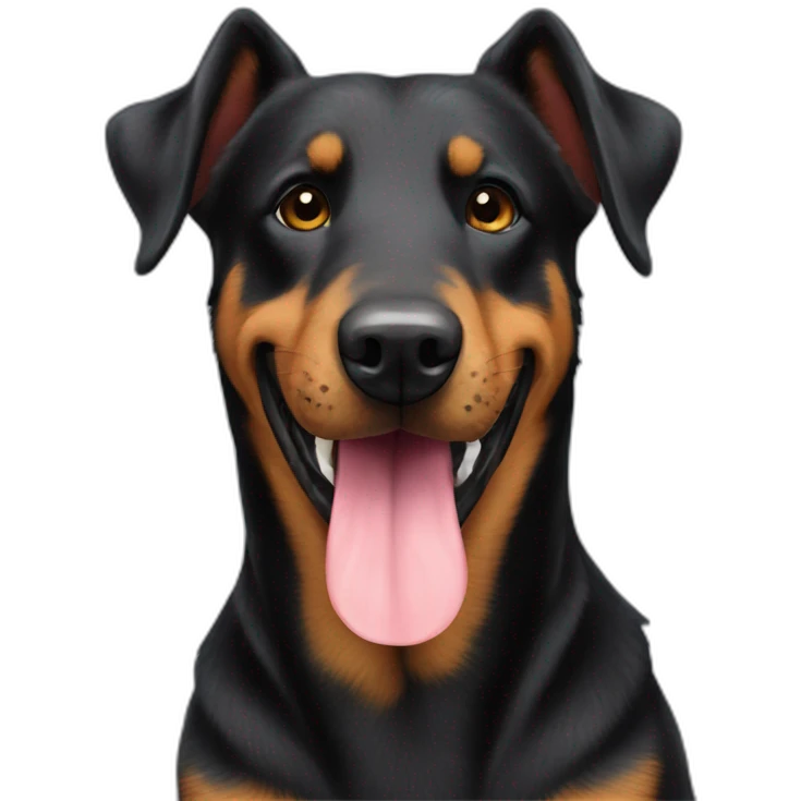 Beauceron dog happy emoji