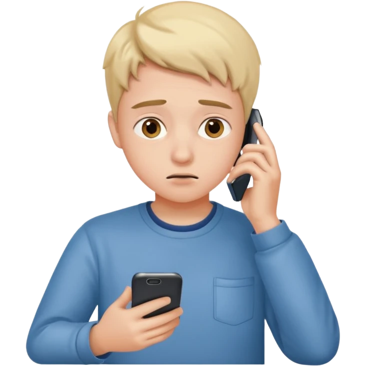 ученик сидит в телефоне, отвлекается от подготовки к экзамену emoji