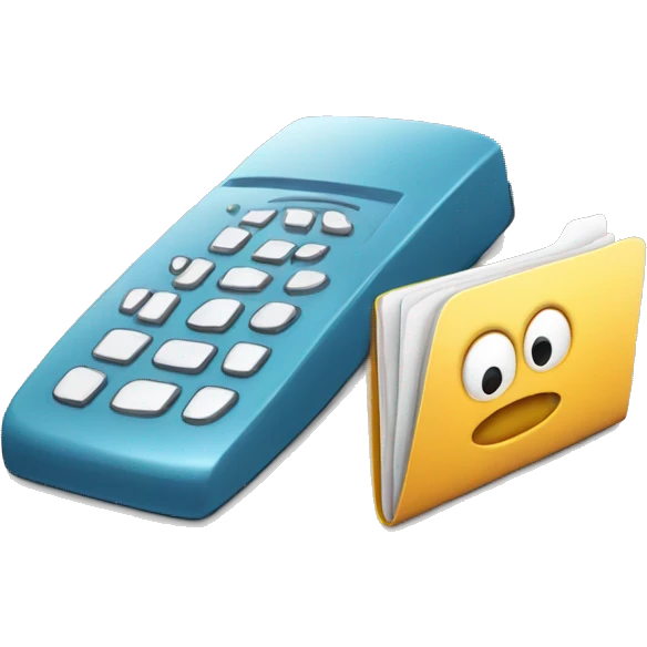 Phone with folder emoji