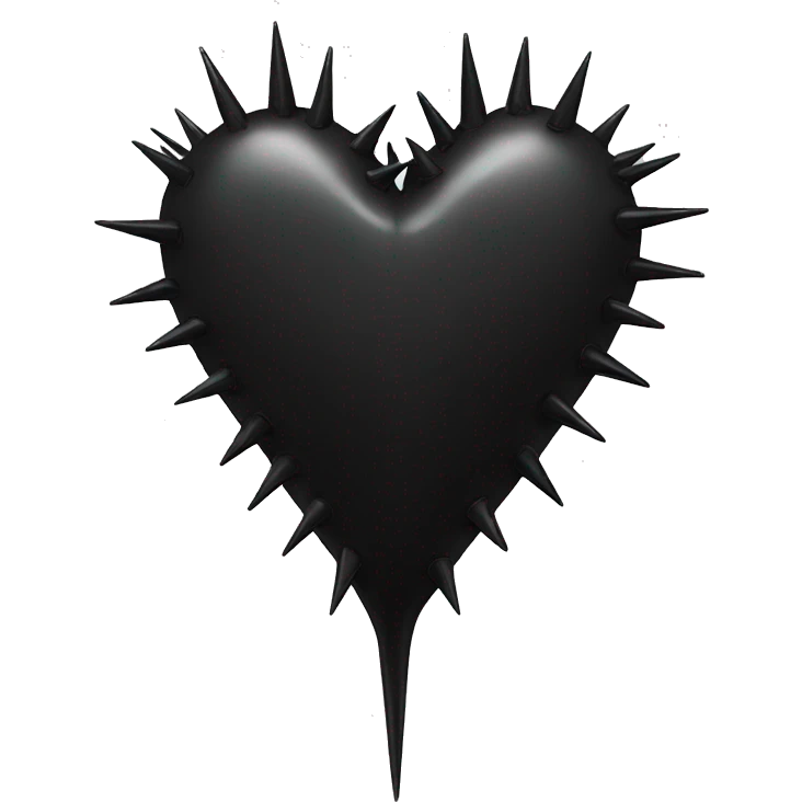 Black heart with spikes  emoji