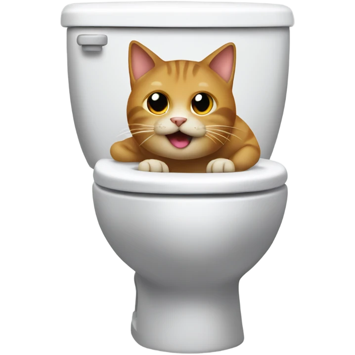 Cat pooping in the toilet  emoji