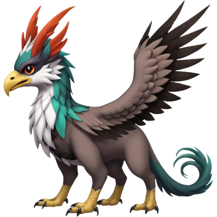 Noivern-Nargacuga-Silvally-Gryphon-Griffin-Griffon-Hippogriff-fusion-hybrid-animal-creature  with long ears  emoji