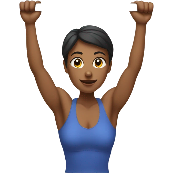 woman doing pull-ups emoji
