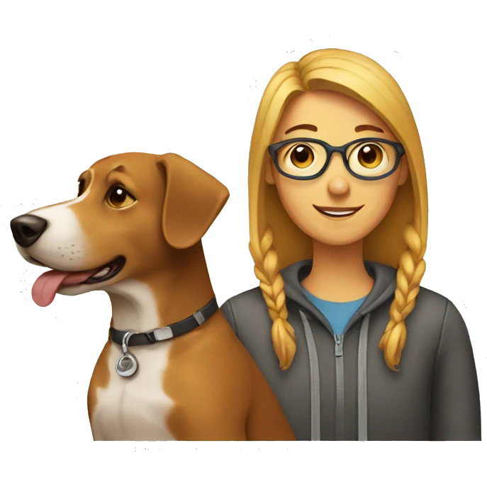 person and dog emoji