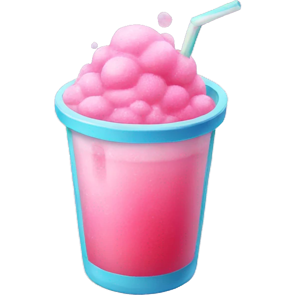 Pink slushie emoji
