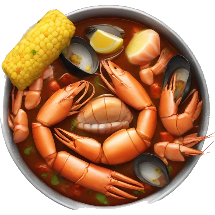 Seafood boil with stew sauce emoji