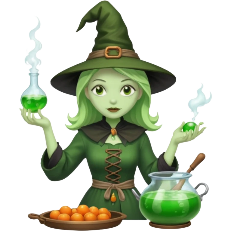 green witch cooking potion emoji