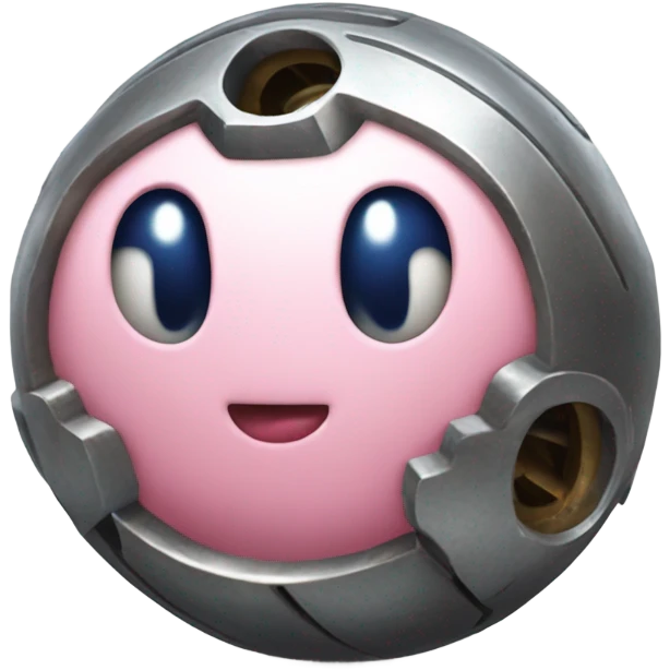 Metal Kirby ball with wheels emoji