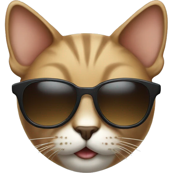 Cat with sunglasses emoji