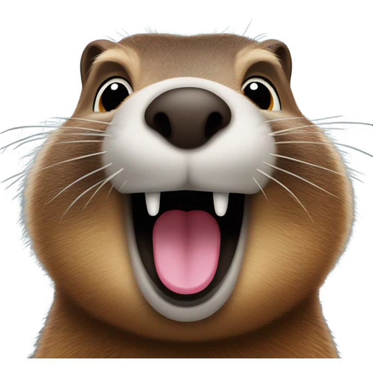 Groundhog with tongue out  emoji