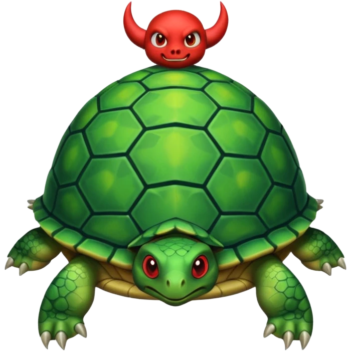 A devil in a turtle carapace emoji