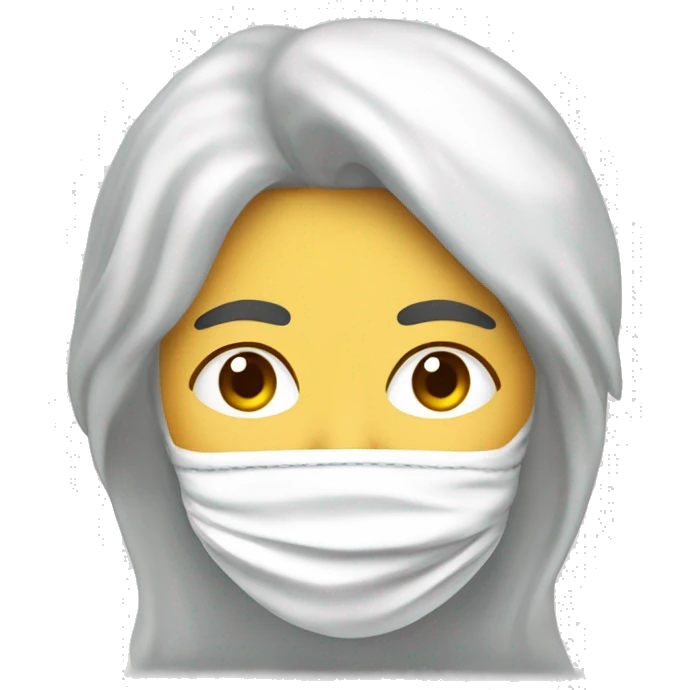 Rizada blanca con lunar serca de la boca y pestañas  emoji