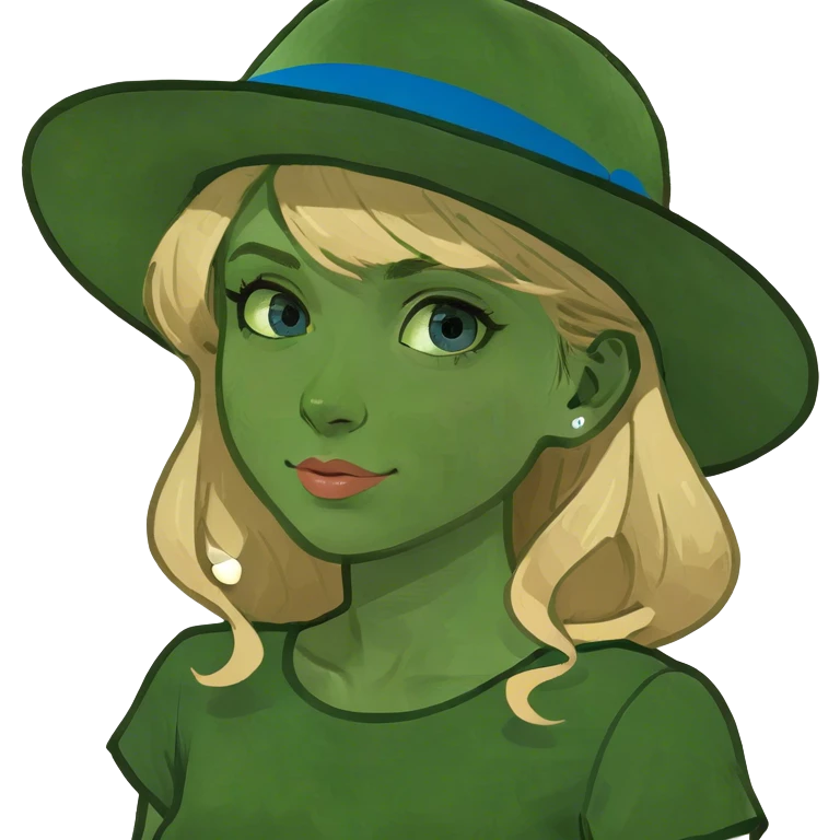 A blonde Girl with blue eyes emoji