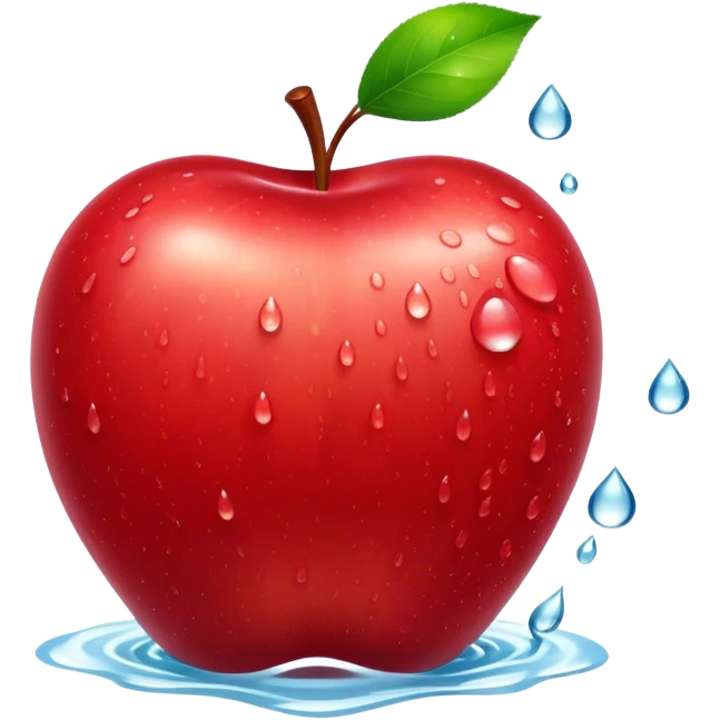 Cinematic crisp, shiny red apples, glistening under soft natural light, perfectly round with tiny water droplets, warm rich hues, highly detailed and fresh. emoji