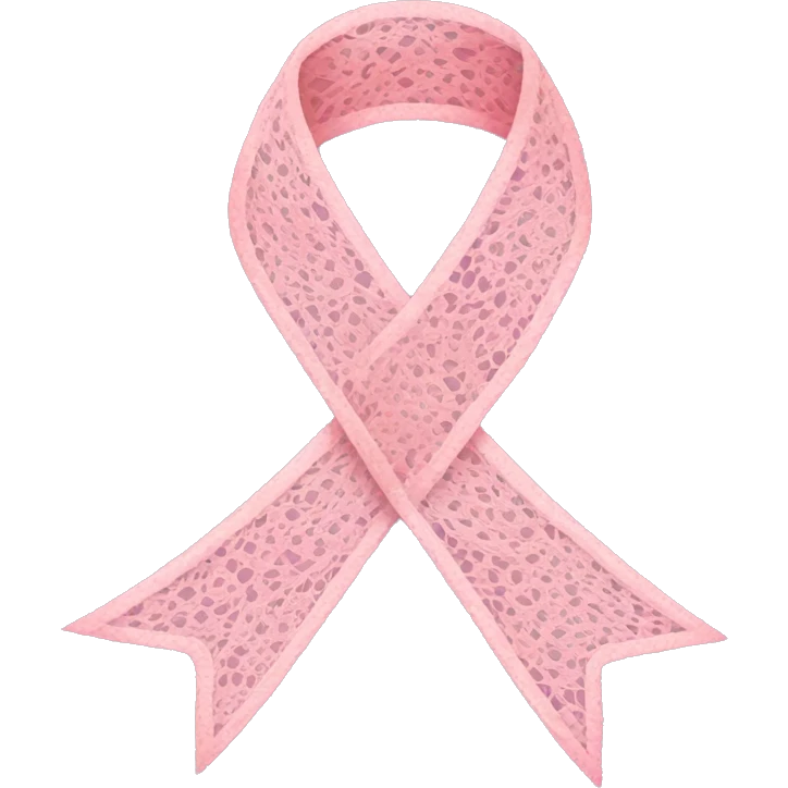 lace pink ribbon emoji