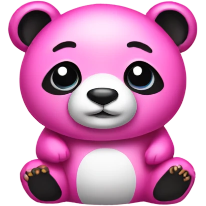 Pink panda with glitter  emoji
