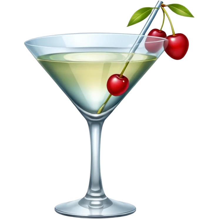 martini with cherry emoji