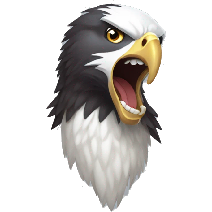 Bald eagle screaming America emoji