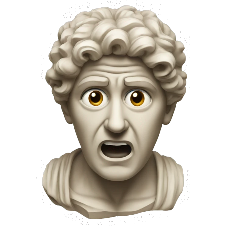 greek sculpture shocked face emoji