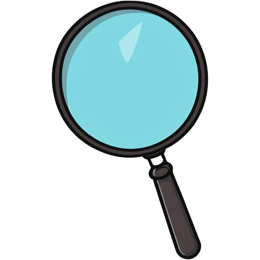 magnifying glass with handle emoji