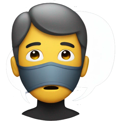 masked man with thought bubble emoji