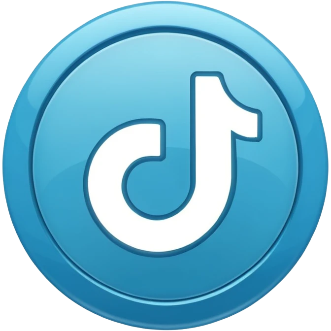 le bouton, vérifie TikTok en bleu emoji