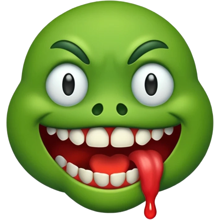 Evil greedy hungry salivating emoji emoji