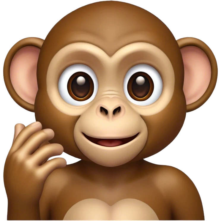 Monkey saying hello emoji