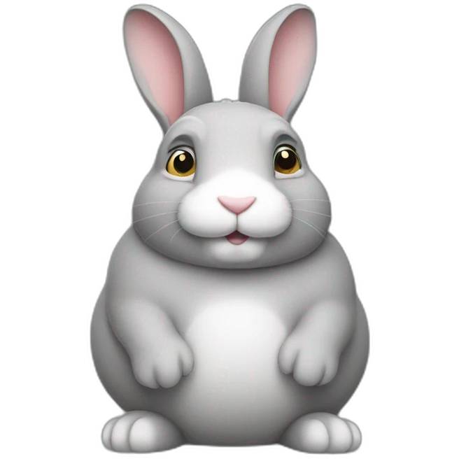 gray-fat-rabbit emoji