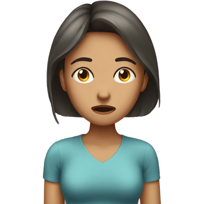 Girl with a migraine emoji
