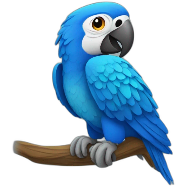 sad little blue macaw emoji