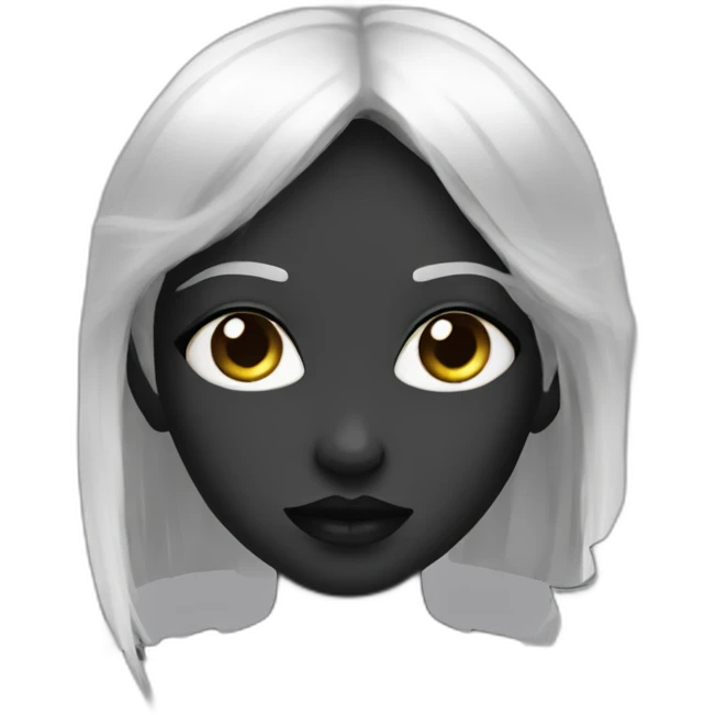 goth girl face with weapons emoji