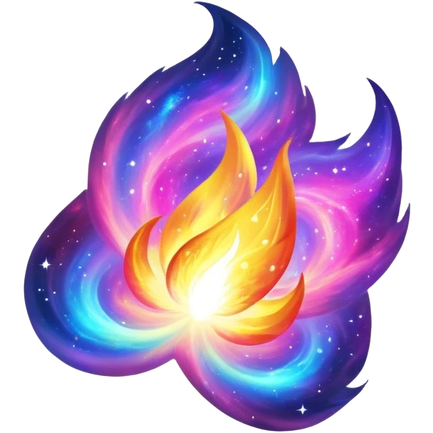 Shiny Epic Sparkly Nebula Flame emoji