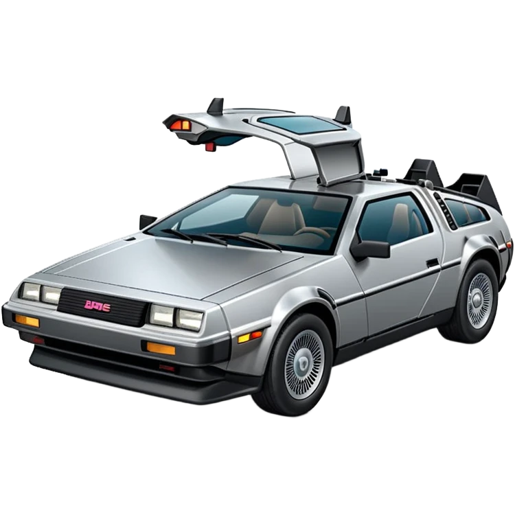 Silver DMC 12 Delorean emoji