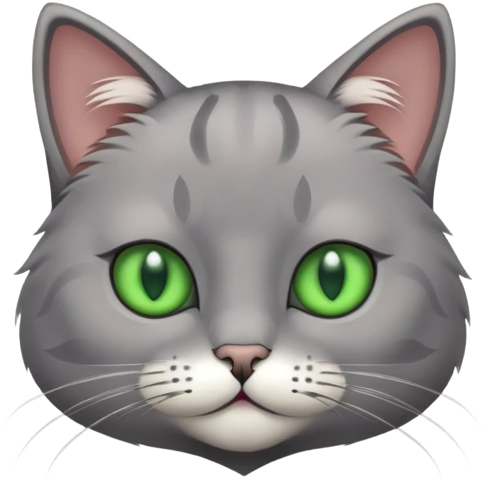 Cat with an emotionless face emoji